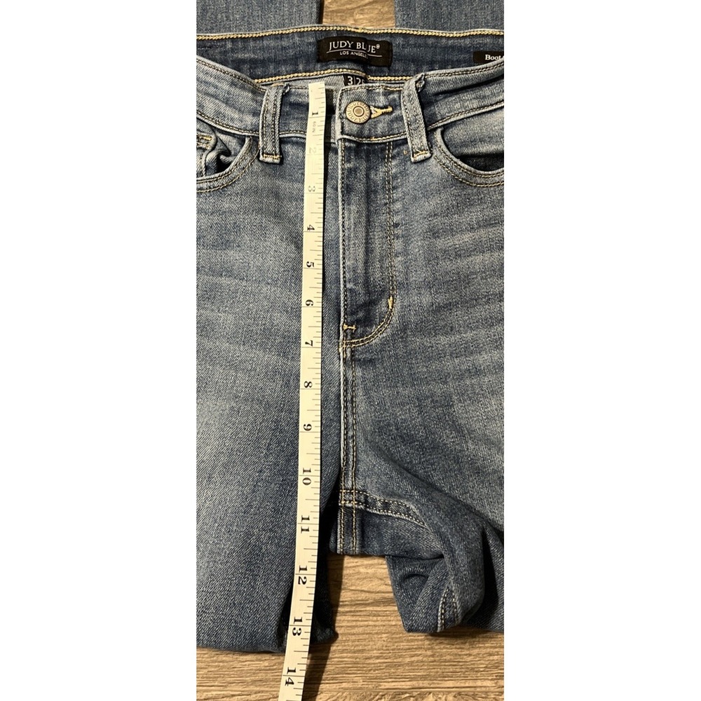 Judy Blue High Waist Classic Contrast Wash Bootcut Jeans Size 3/26 (25x31) - Picture 6 of 10